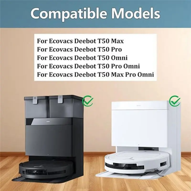 BABZ-Comprehensive Cleaning Set For Ecovacs Deebot T50 Pro Omni/T50 Max, 27 Pieces Including Filters And Dust Bags