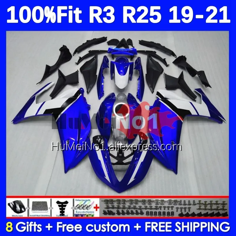 Injection For YAMAHA YZF-R3 YZFR25 Movistar Blue YZF-R25 R 3 25 374No.8 YZFR3 YZF R3 R25 19 20 21 22 2019 2020 2021 2022 Fairing