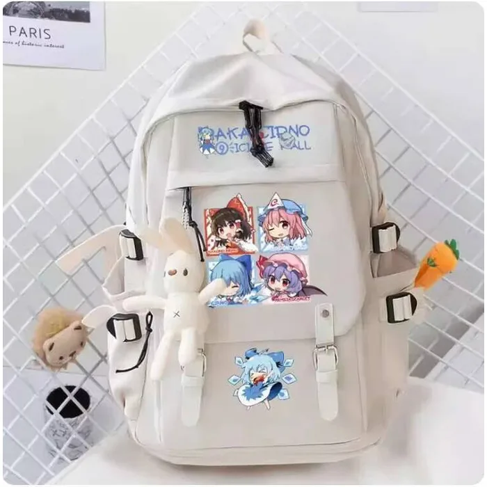 

Anime Touhou Project Hakurei Reimu Cirno Schoolbag Backpack High-Capacity Shoulder Bag Cosplay Student Teenage Gift B023 hit