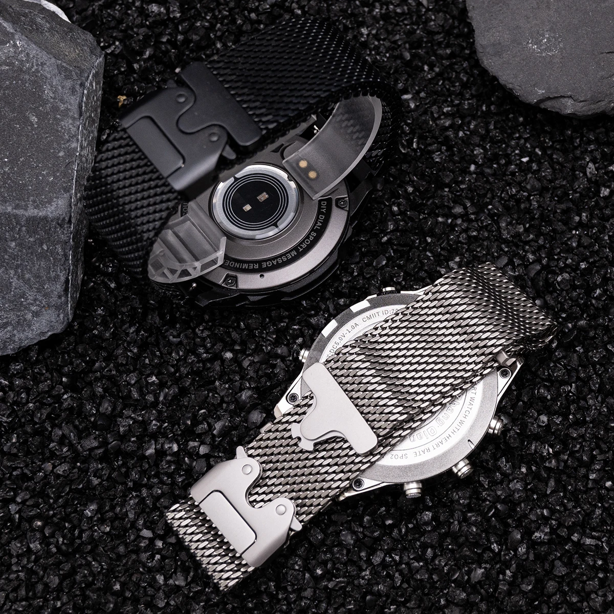 Pulseira Milanesa de Titânio Puro de 22mm para Samsung Gear S3 / Galaxy Watch 3 45mm, Pulseira de Titânio para Xiaomi Watch S4 S3 S2 S1