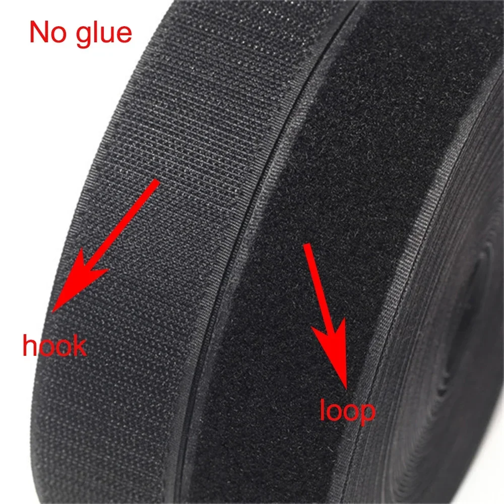 1Meter/Pair 16-150mm Black White Fastener Tape Hook loop adhesive Sewing-on Strip Accessories MagicSticky Tape DIY Hook and Loop