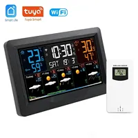 Tuya WIFI Smart Weather Station Home Environment Thermometer Humidity Meter Sensors Digital Clock Weather Forecast Calendar