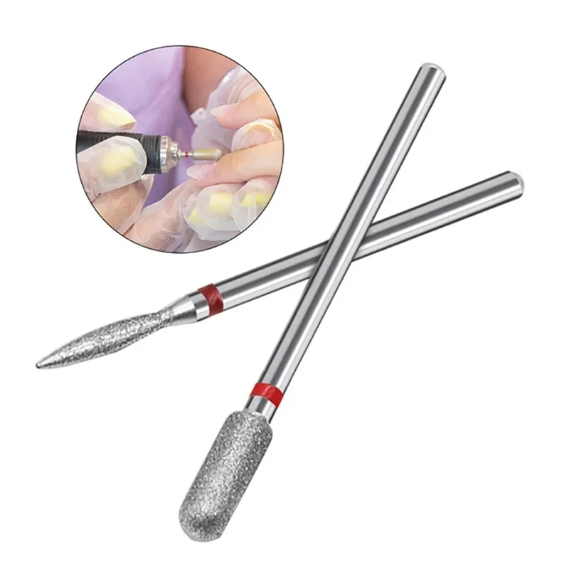 6Piece Nail Diamond Grinding Needle 2.3mm To A Suit Nails, Nail Surface Dead Skin Clean Grinding Head Polishing Tools