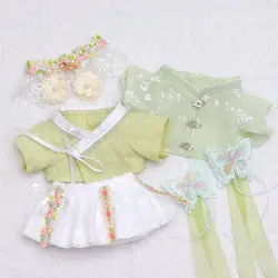 오리지널 디자인 중국 스타일 한푸 드레스, 치파오 의류, 레트로 의상, 20cm 봉제 인형 치노아제리 코스튬 선물