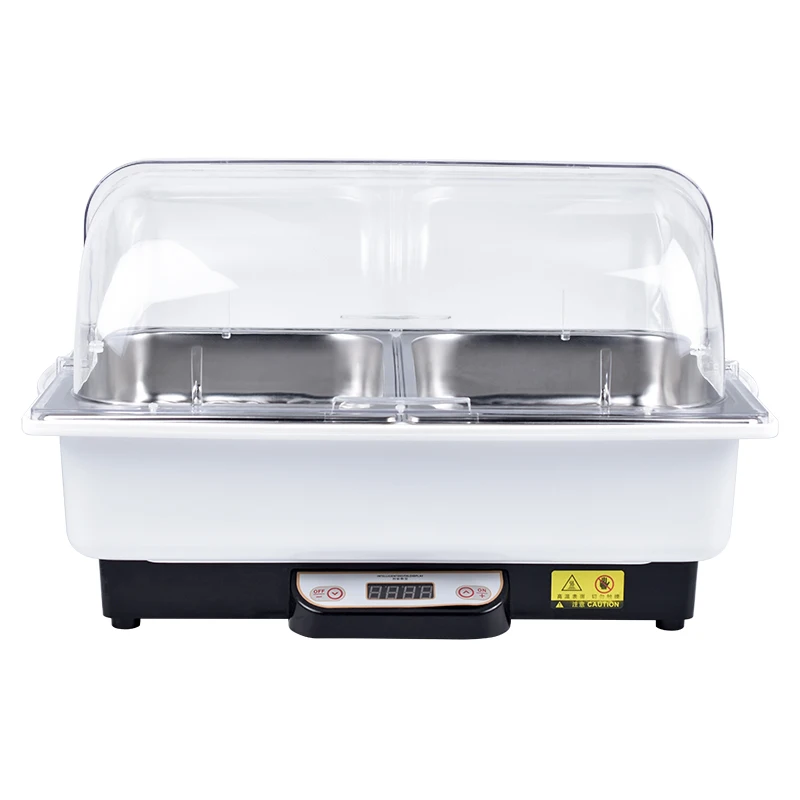 Smart Electric Buffet Stove With Transparent Window For Hotel And Catering Equipment White Commercial Buffet Stove Keep Warm