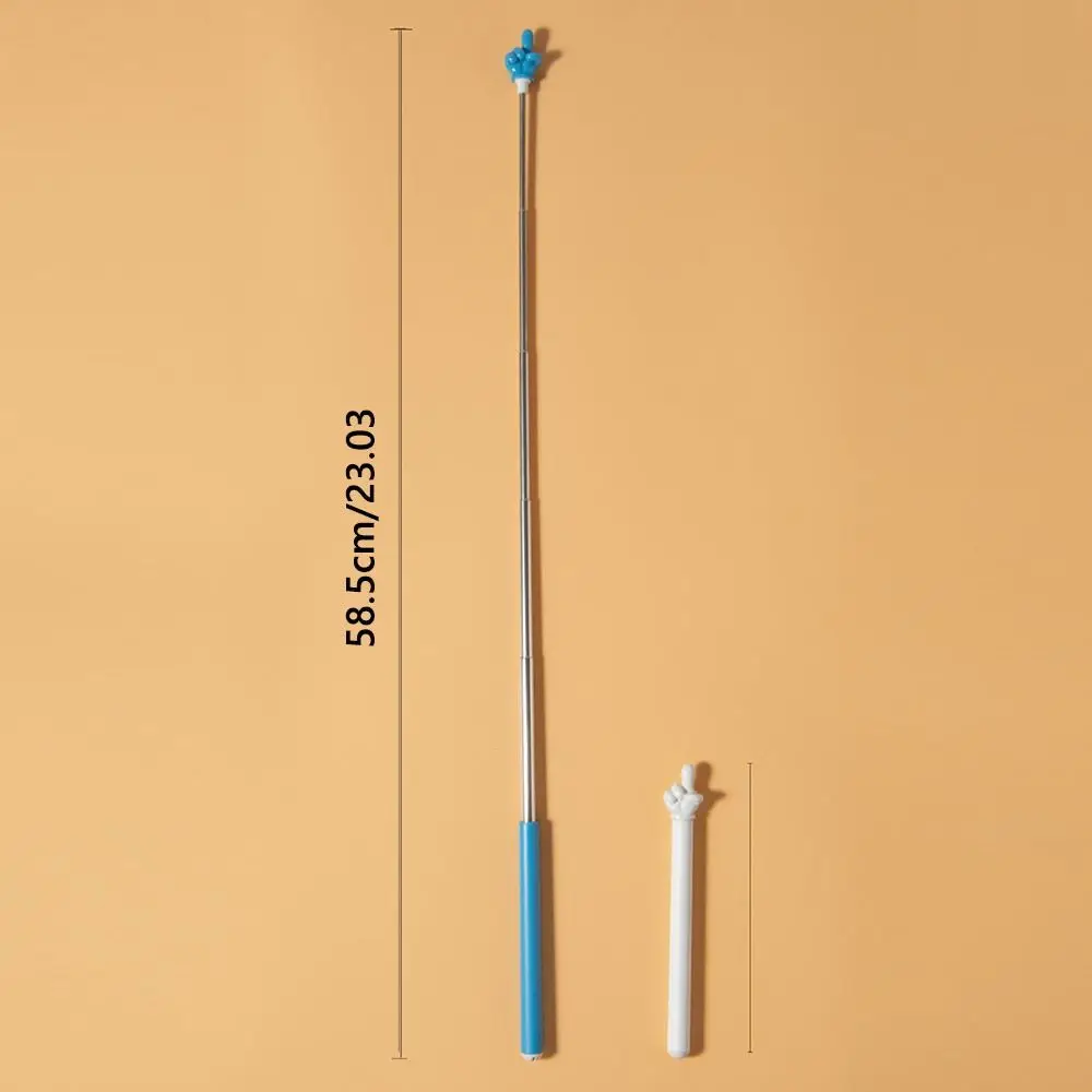 Stainless Steel Teaching Pointer Telescopic Rod Finger Design Finger Reading Sticks Writable Teaching Stick
