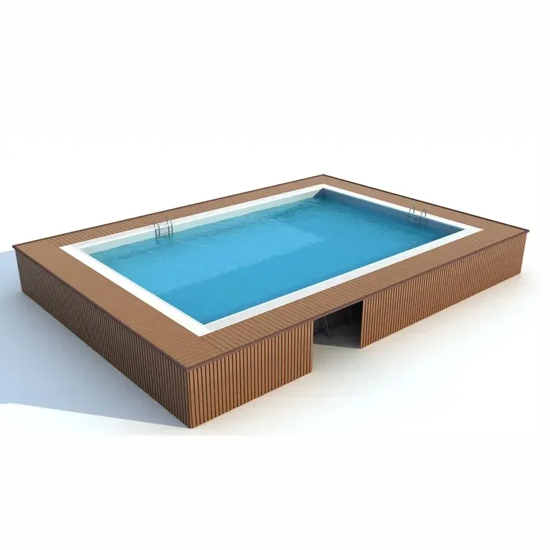 2026 Customizable Steel-framed Rectangular Above-ground Swimming Pool Suitable for Family Outdoor Use