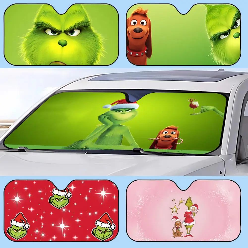 How The G-Grinch S-Stole Christmas Sun Visor Retractable Car Sun Visor Anti-Glare UV Protection Front Window Sunshade