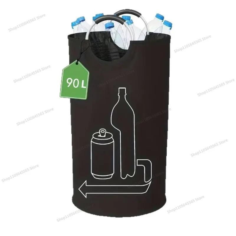 For Oxford Cloth Foldable Aluminum Portable Laundry Basket Bottle Storage Basket Waterproof Laundry Basket Bath