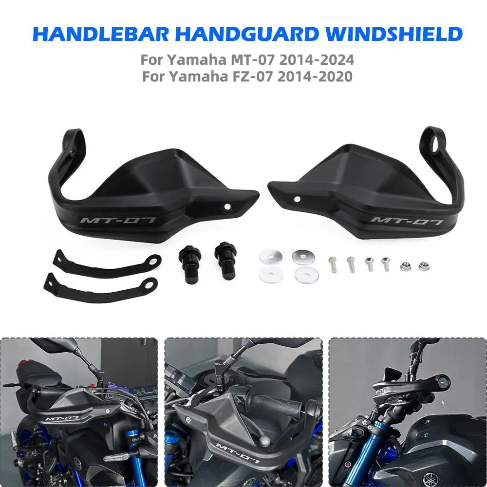 

Для Yamaha MT07 FZ07 MT 07 Y-AMT FZ 07 MT-07 2014-2024 поручня, лобовое стекло, защита рук, защита рычага
