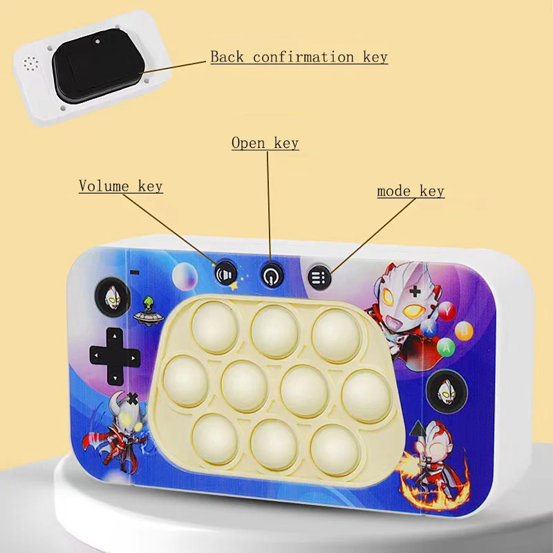 New Pop Quick Push Game Bubbles Game Machine Kuromi Cartoon Pop it Game Anti Stress Squeezing Toys Adult Kids Birthday Gifts