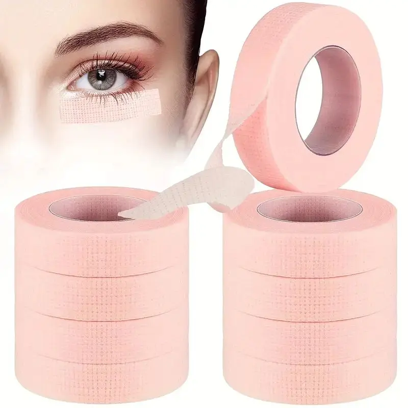 1/3Rolls Eyelash Tape, Adhesive Fabric Lash Tapes For Eyelash Extension, Breathable Micropore Fabric Medical Tape