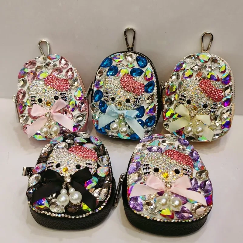 

Hello Kitty Bag Charm Cute Anime Women Accessories Keychain Backpack Coin Wallet Earphone Toy Storage Kawaii Girl Gift Wholesale