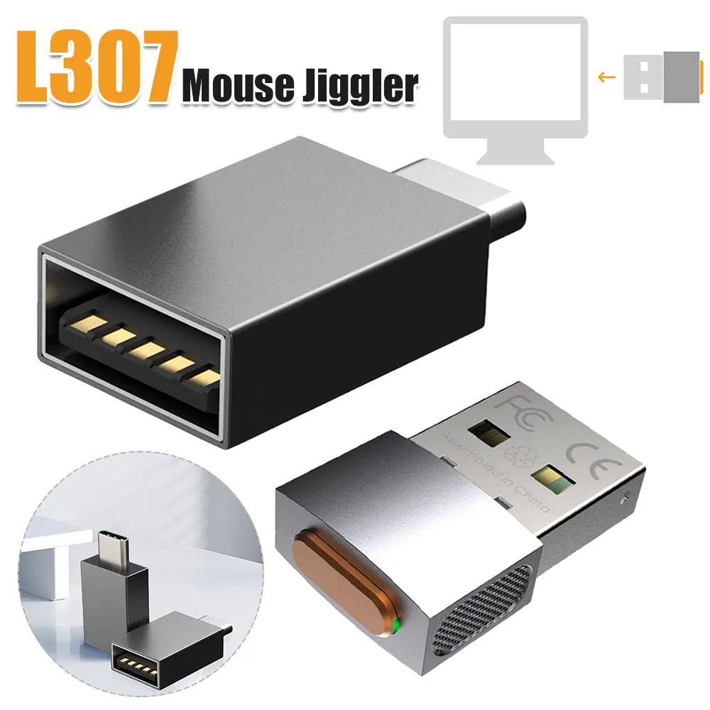 

USB-мышь Mover Plug-and-Play, мышь Wiggler, поддержка компьютера, ноутбука, устройство для перемещения мыши для компьютера, ноутбука