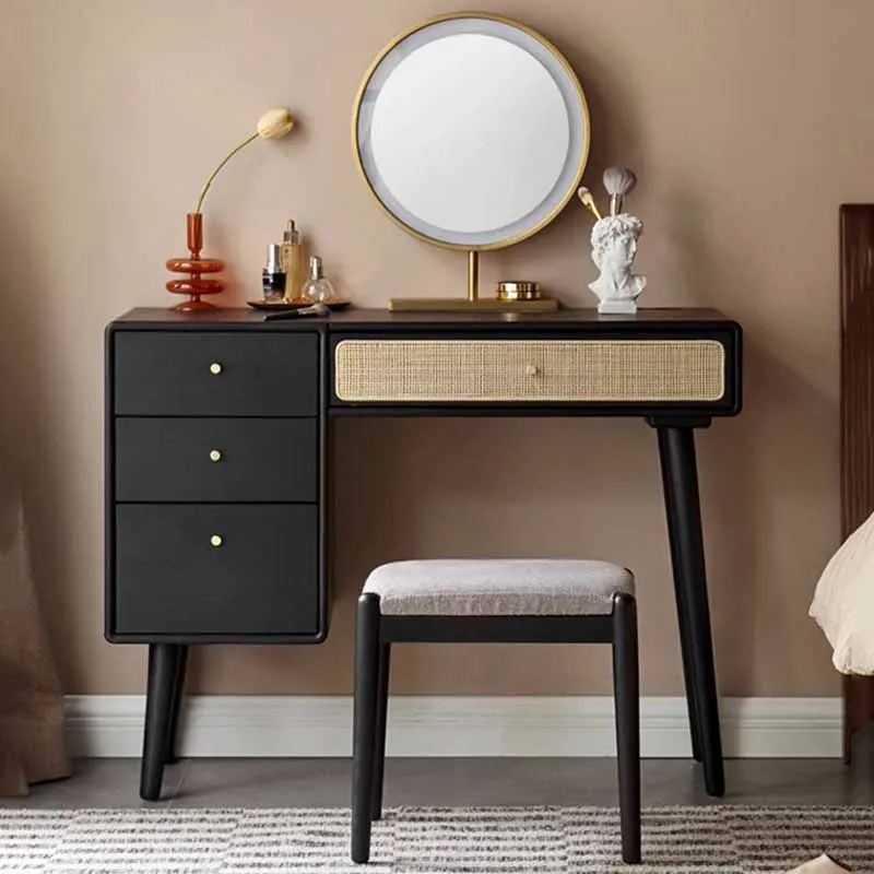 Box Girl Drawers Dresser Eithe Women Nordic Wood Black Living Room Dressing Table Mirror Bedroom Comoda Pra Quarto Furniture