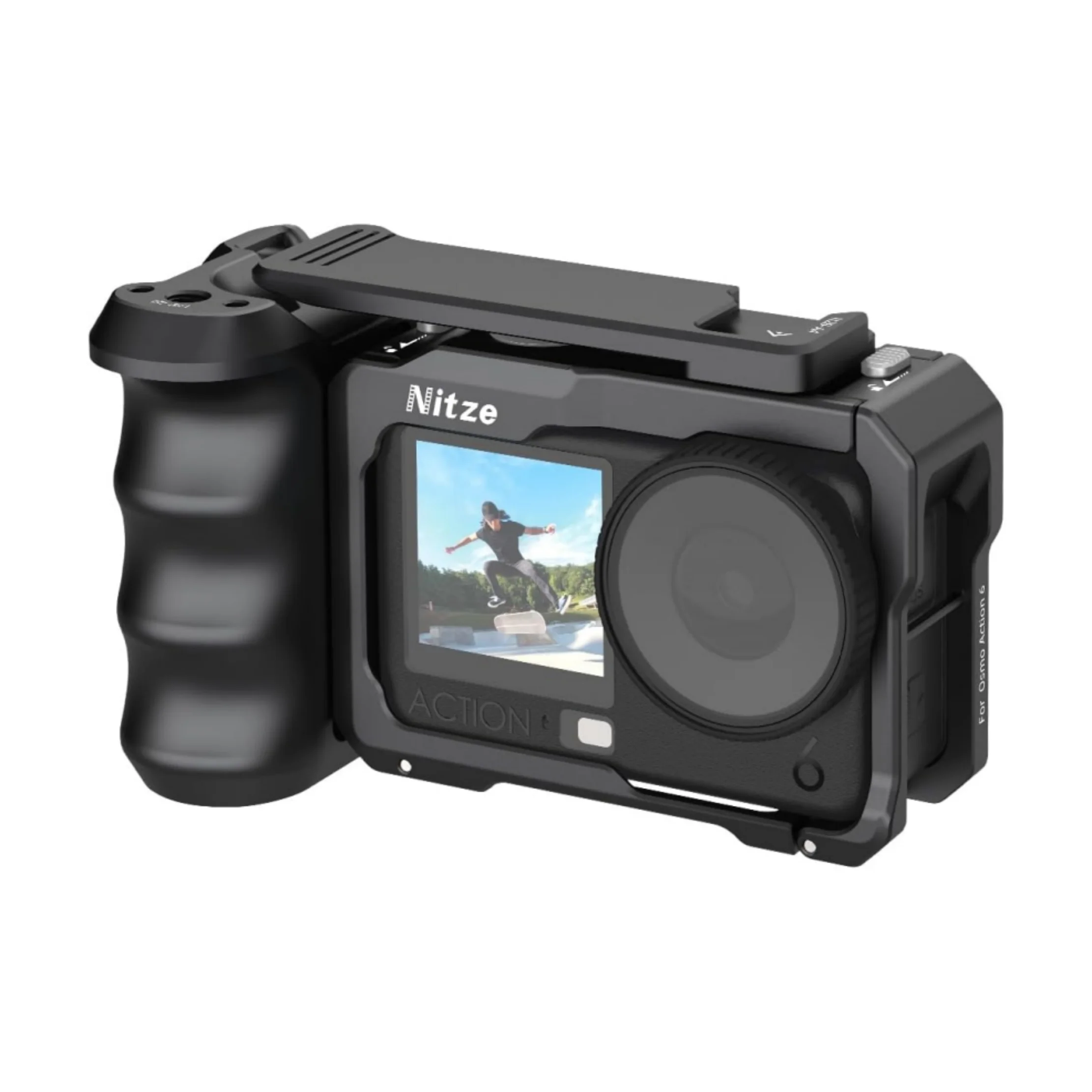 

Nitze street snap cage kit With Side Handle and Wrist Strap for DJI Osmo Action 6 action camera