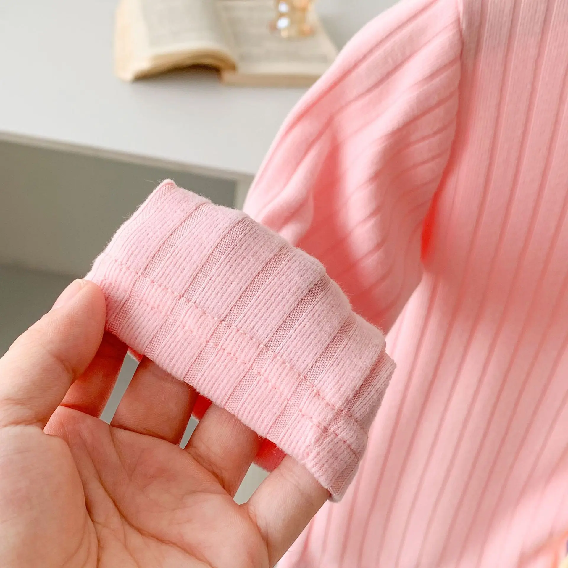 Neues Baby Frühling Herbst Schmetterling Lässiges Oberteil mit Schleife für Mädchen, Strickshirt, Weiche Bequeme Campus-Freizeitkleidung für Kinder – Detail 4