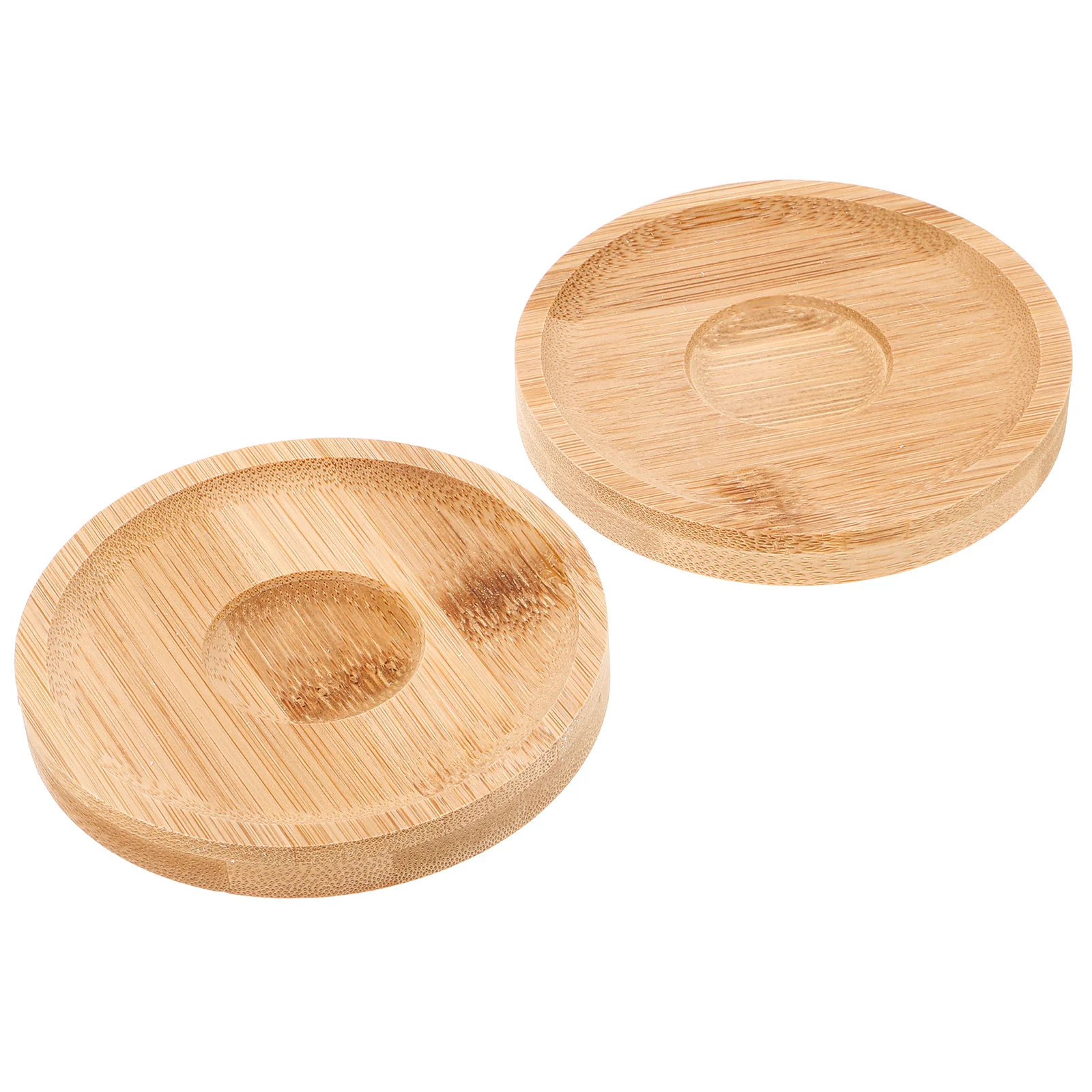 

2Pcs Rotating Whiskey Glass Bamboo Coasters Bamboo Base Smooth Rotation Cup Mat for Whiskey Wine Home Bar Table Coasters