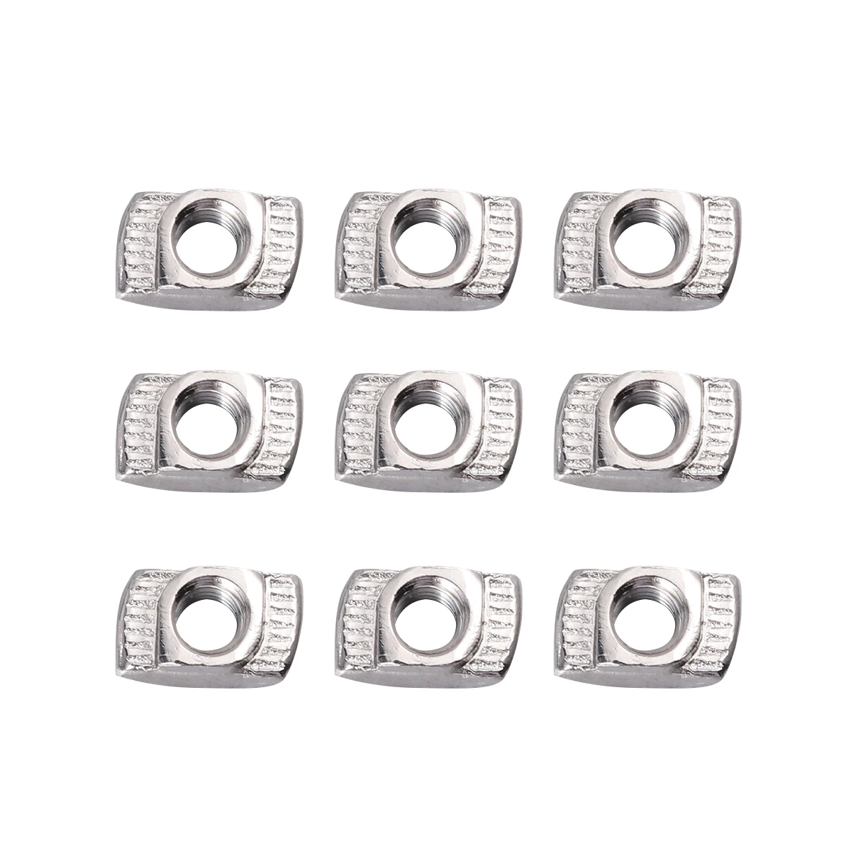 

100pcs T-nuts for 20x20mm Aluminum Extrusions Nickel Plated Automatic Locking Easy Installation Hardware