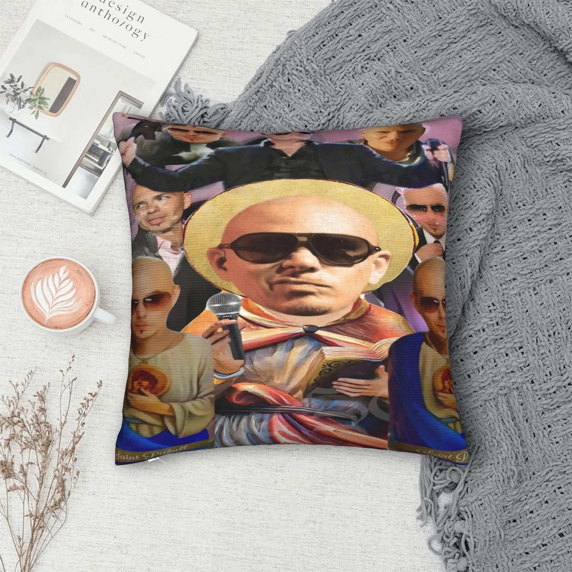 Singer Pitbull Tour 2026 Printed Pillowcase Cushion Cover  Pillow Covers Y2K Bed Decorations Square Multiple Sizes