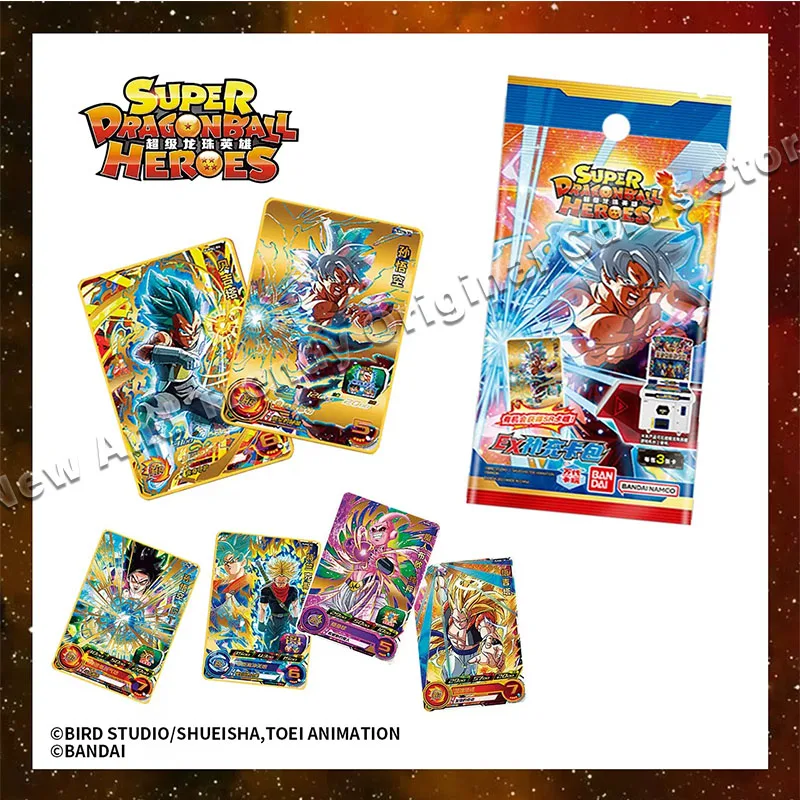 Bandai Original Dragon Ball Cards Superhero Arcade Card EX Supplementary Booster Card Pack Goku Vegeta Anime Collection Card