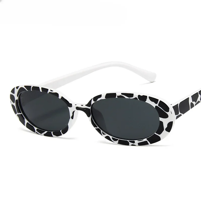 

Retro Black Red Glasses Ladies Vintage Oval Sunglasses Women Luxury Simple Small Oval Sun Glasses