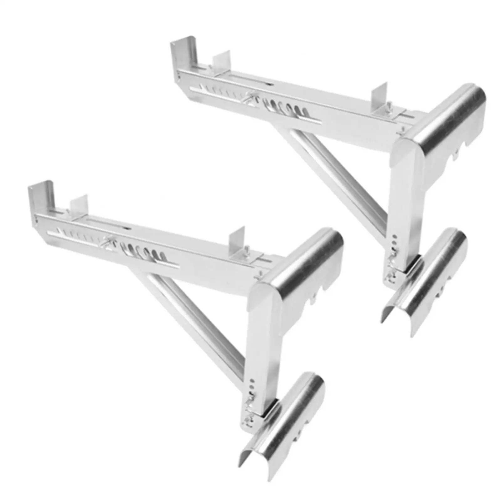 1 Pair Two Rung Short Body Ladder Jack Scaffold Bracket Adjustable Scaffolding Tool