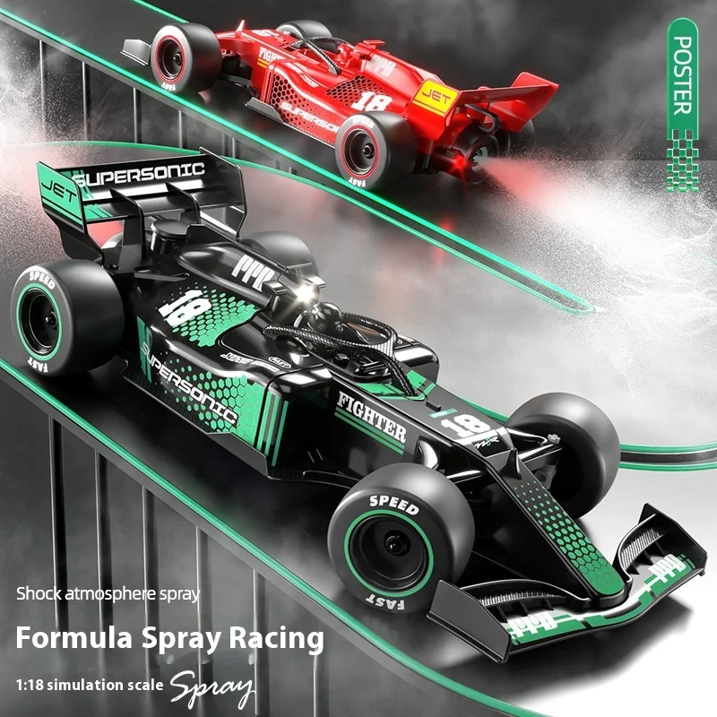 

Remote Control Racing F1 Equation Spray Stunt Toy Car LED Four-Wheel Drive Off-Road Gesture Sensor RC Drift Toy