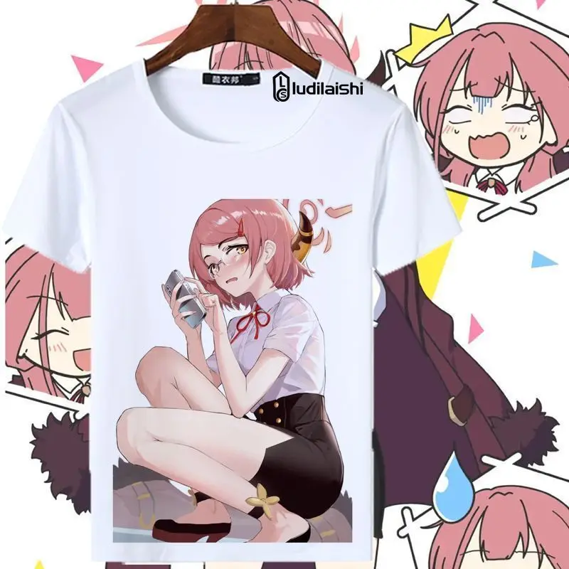 Anime Blue Archive Rikuhachima Aru HayaseYūka Cosplay Printed Short Sleeve T-Shirt Casual Tee Fashion Shirts Versatile in Summer