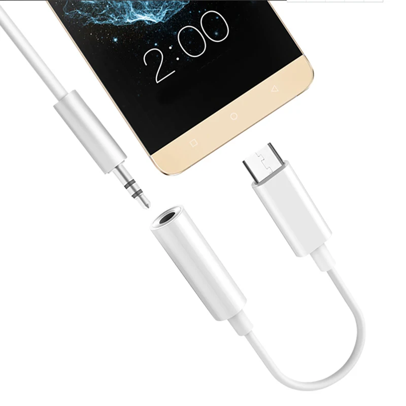 Earphone Cable Adapter USB-C Type C To 3.5mm Jack Headphone Cable Audio Aux Cable Adapter For Xiaomi Huawei For Smart Phone