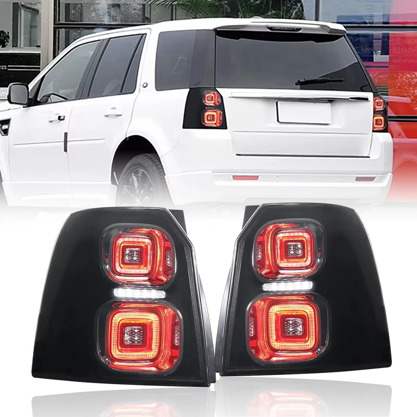Led Taillight Assembly with DRL Turn Signal Brake Light For Land Rover Freelander LR2 2008-2015 Modification Accessories