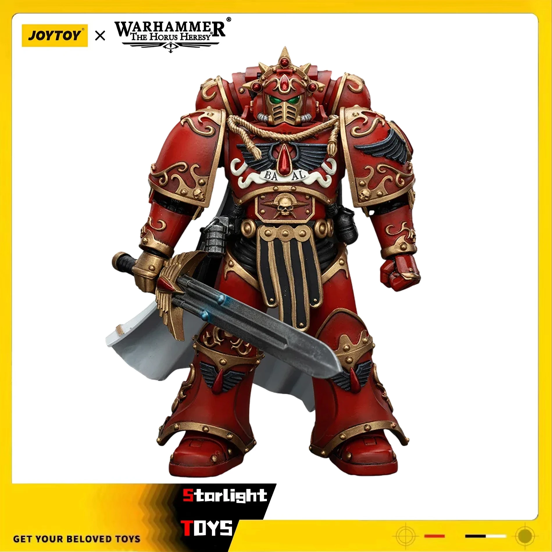

JOYTOY 1/18 Action Figure Warhammer 40K Blood Angels Legion Praetor with Paragon Blade Model Toy Gift