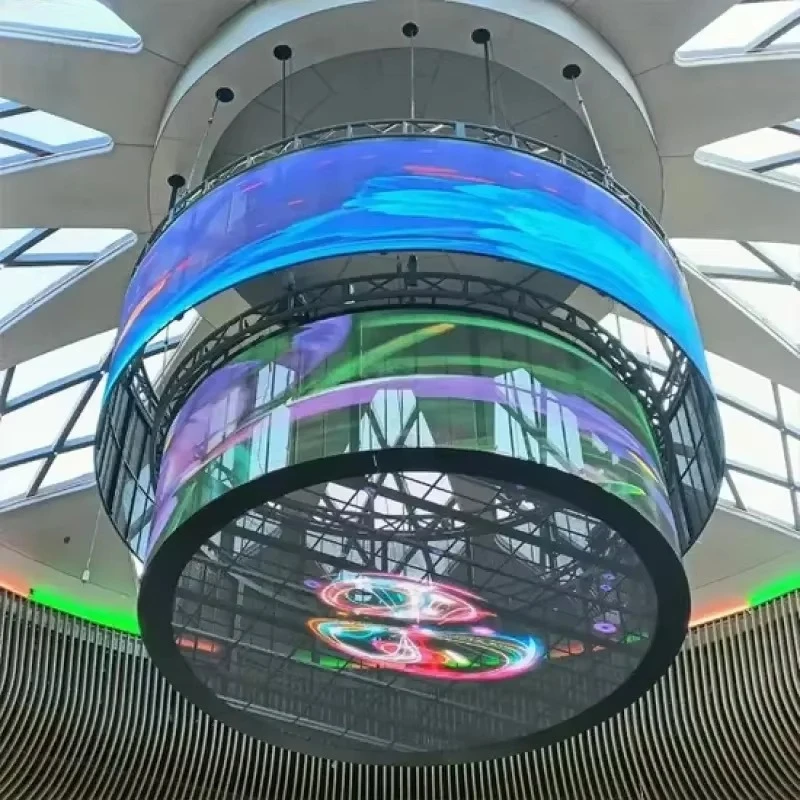 Pushunled Transparent Display Full Adhesive For ExhibitionCustom Weatherproof Outdoor LED Display