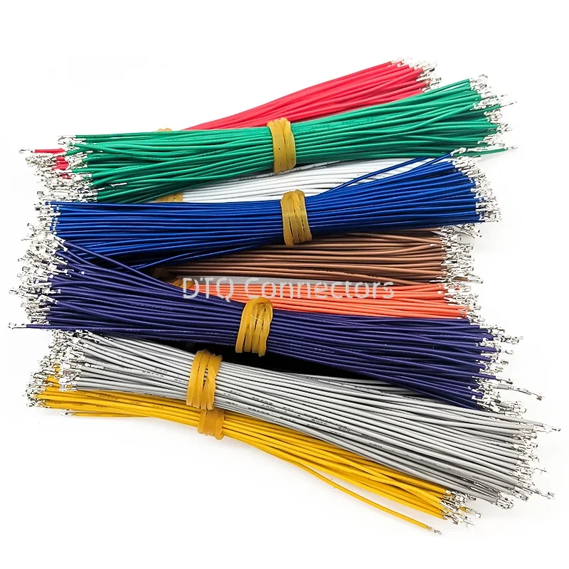 100PCS SH1.0MM single and double ended spring connector plug 100/200/300/500mm terminal 28AWG electronic color wire