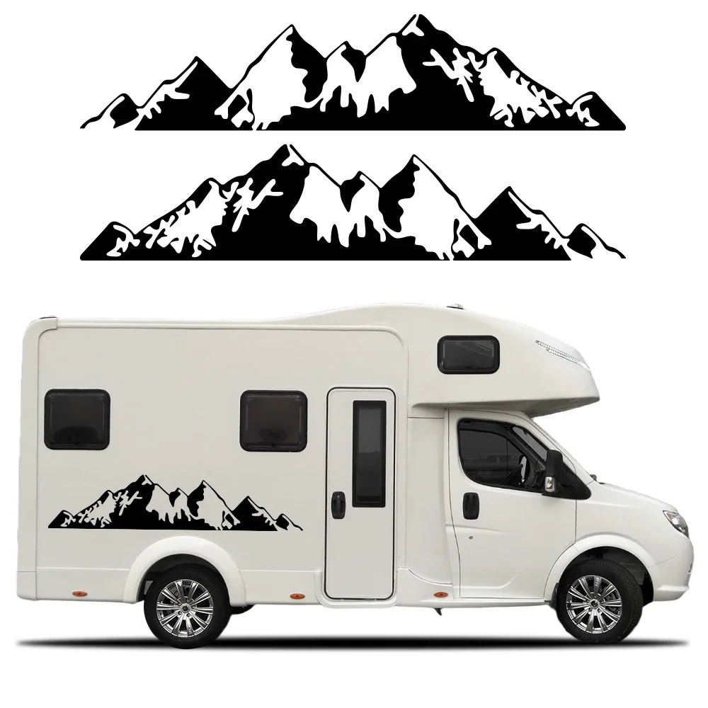 

2 шт. наклеек на автомобиль с лесным тотемом, самоклеящиеся виниловые наклейки для фургонов, дверей, боковых порогов, водонепроницаемые аксессуары для декора кузова автомобиля