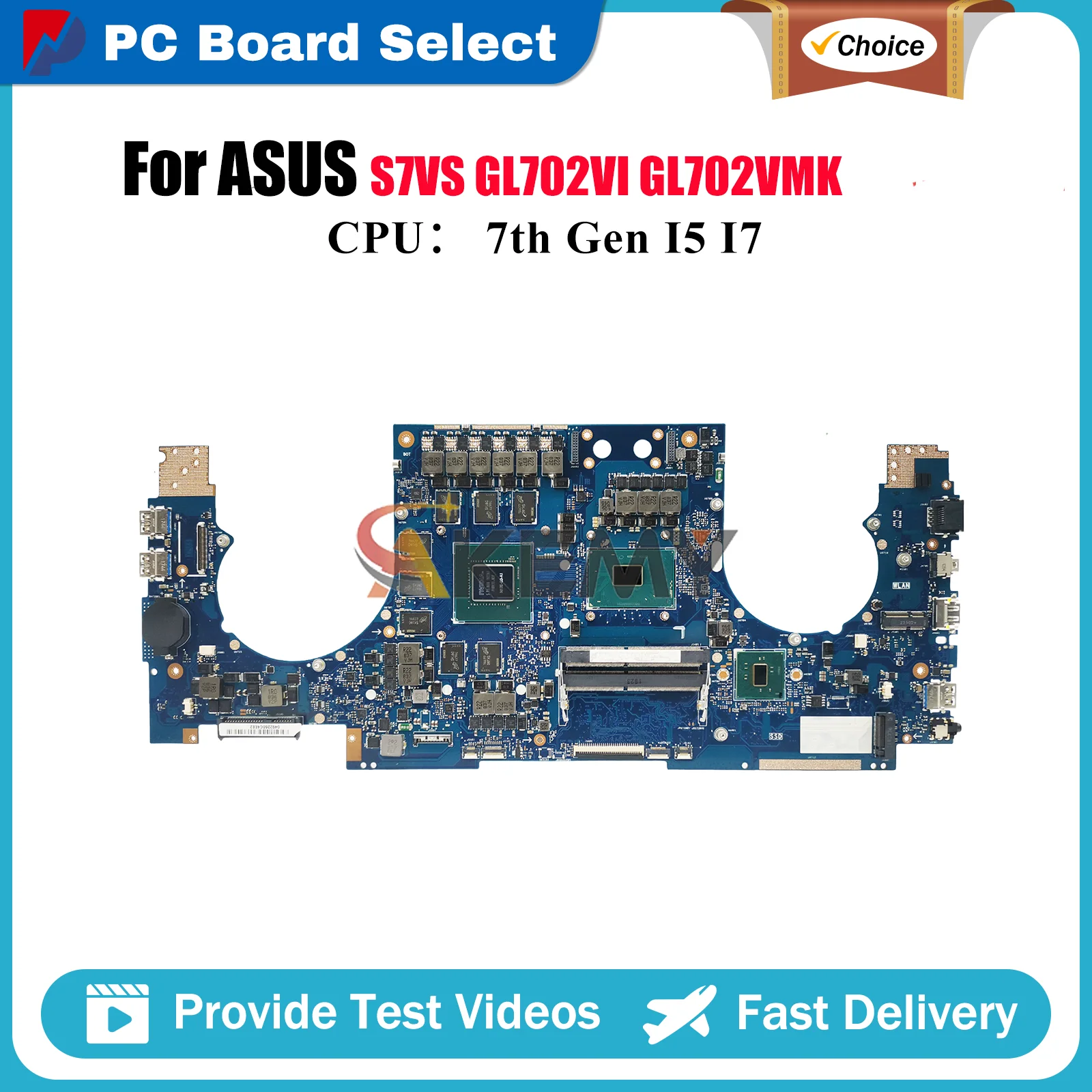 

GL702VI Материнская плата для ноутбука ASUS ROG Strix GL702VI S7VS GL702VMK GL702VSK GL702V Материнская плата с процессором I5 I7 100% тесты OK stk