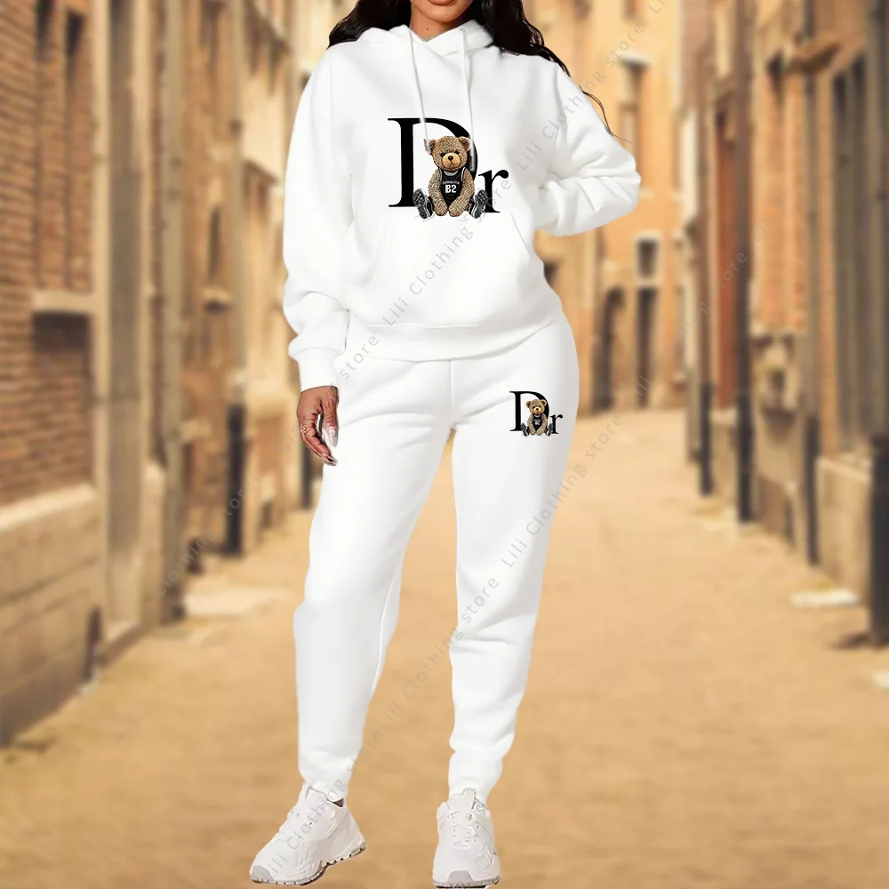 Dames trainingspak Esthetische designerkleding Hoge kwaliteit Hoodies Sweatshirts Joggingbroek 2-delig pak Sportkleding Damesbroeksets