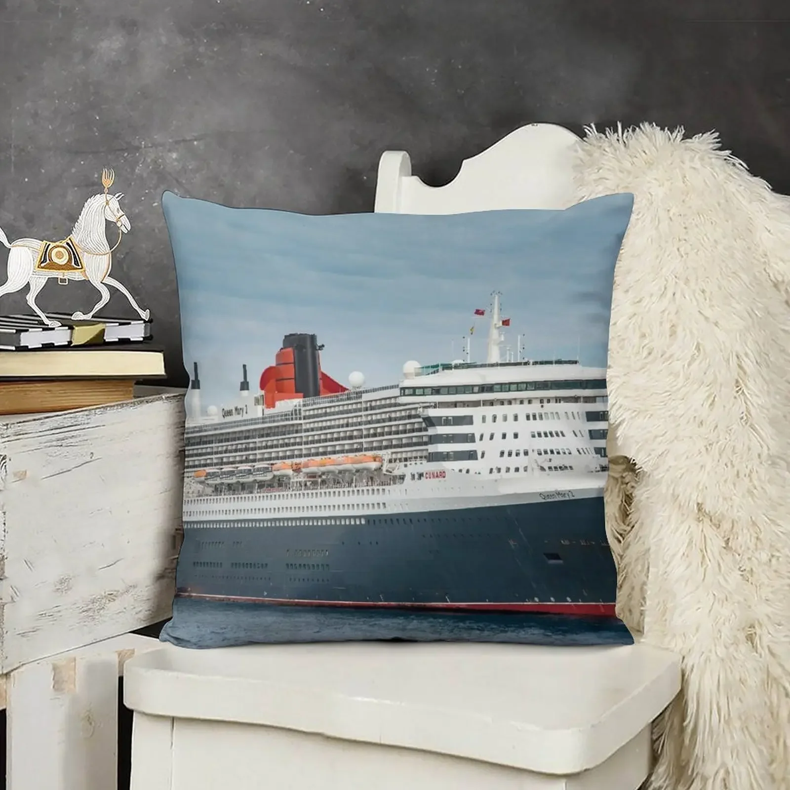 

Queen Mary 2 Throw Pillow Pillow Decor Cushion Cover Sofas Covers pillow