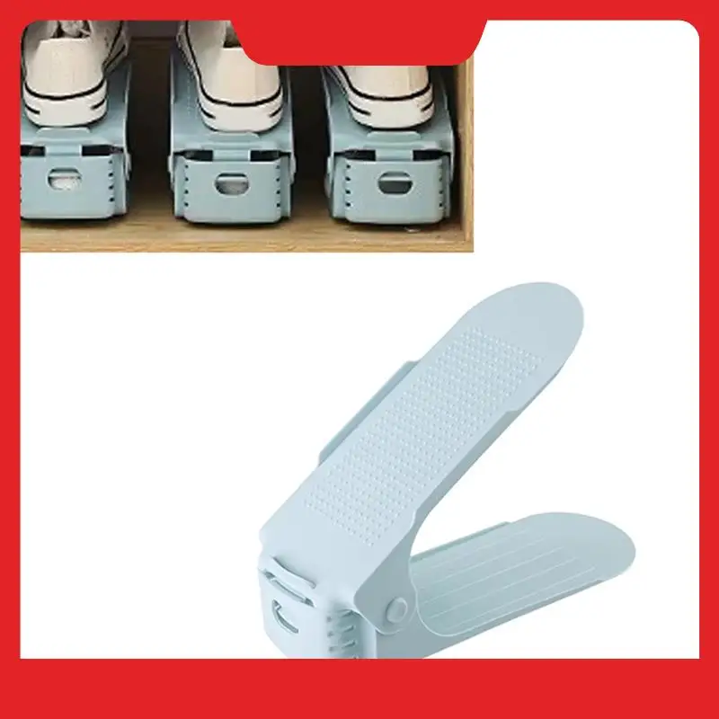 Adjustable Double-Layer Shoe Rack Thickened Space Saving Shoe Storage Rack Flat Bottomed High Heel Storage Shoe Rack