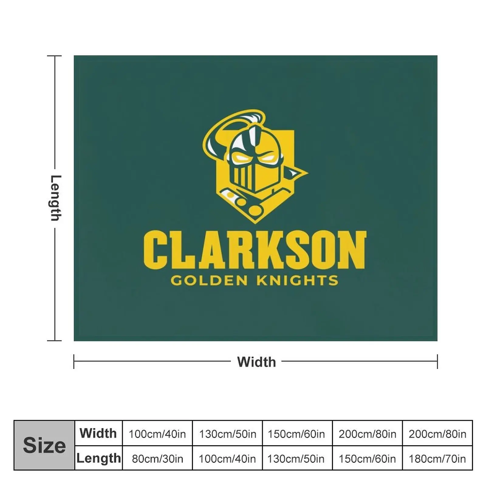 Clarkson Golden Knights Throw Blanket Summer Sofa Luxury Thicken Beach Blankets