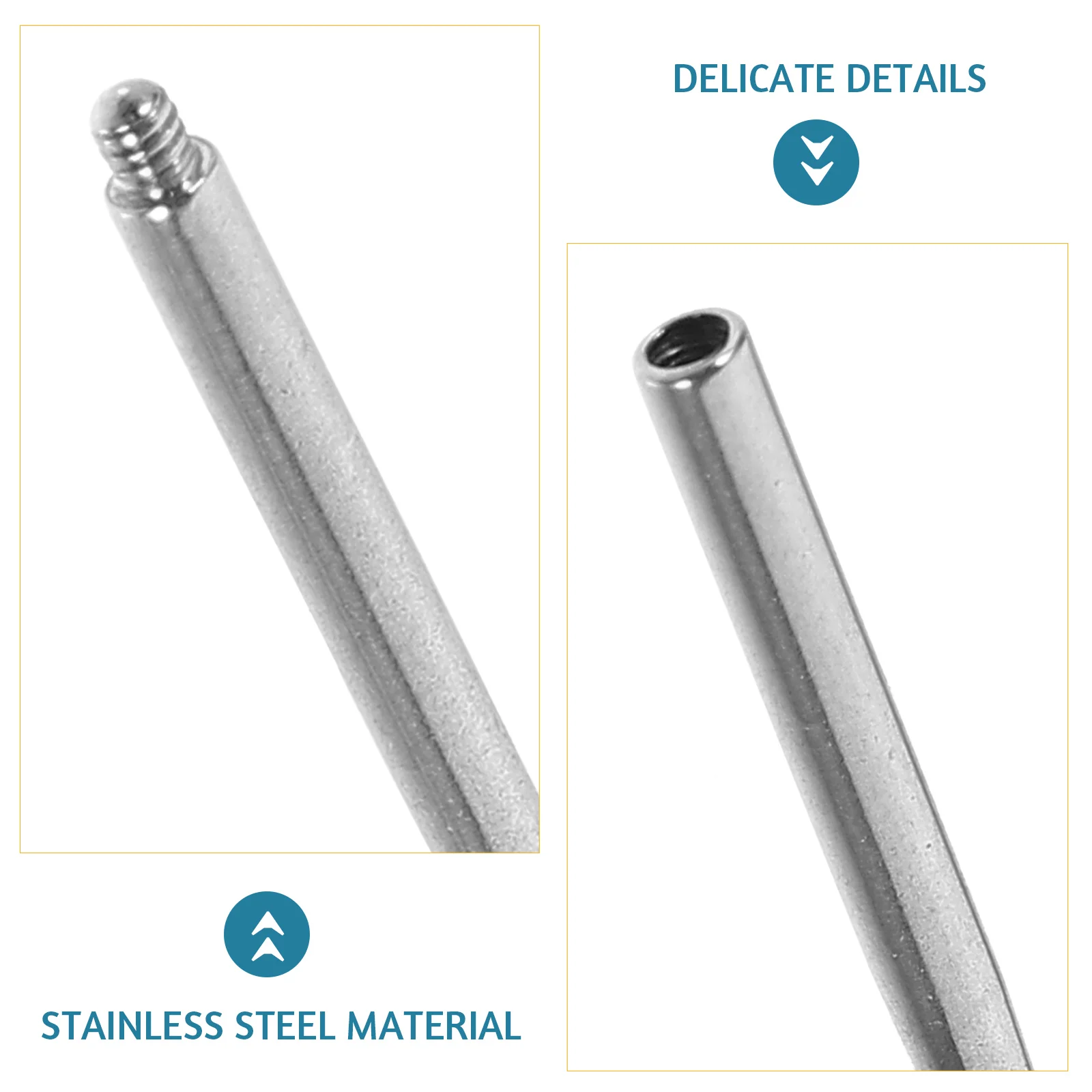

8 Pcs Piercing Guide Rod Kits Stainless Steel Taper Pin for Nose Lip Ear All Piercings Body Stretching Tools Safe Practical