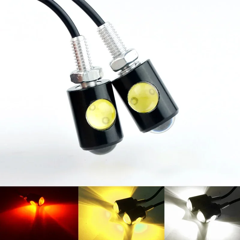 

Eagle Eye Shape Motorcycle LED Universal Mini License Plate Light Turn Signal Turn Indicator Tail Rear Light Brake Fog Lamp Bulb