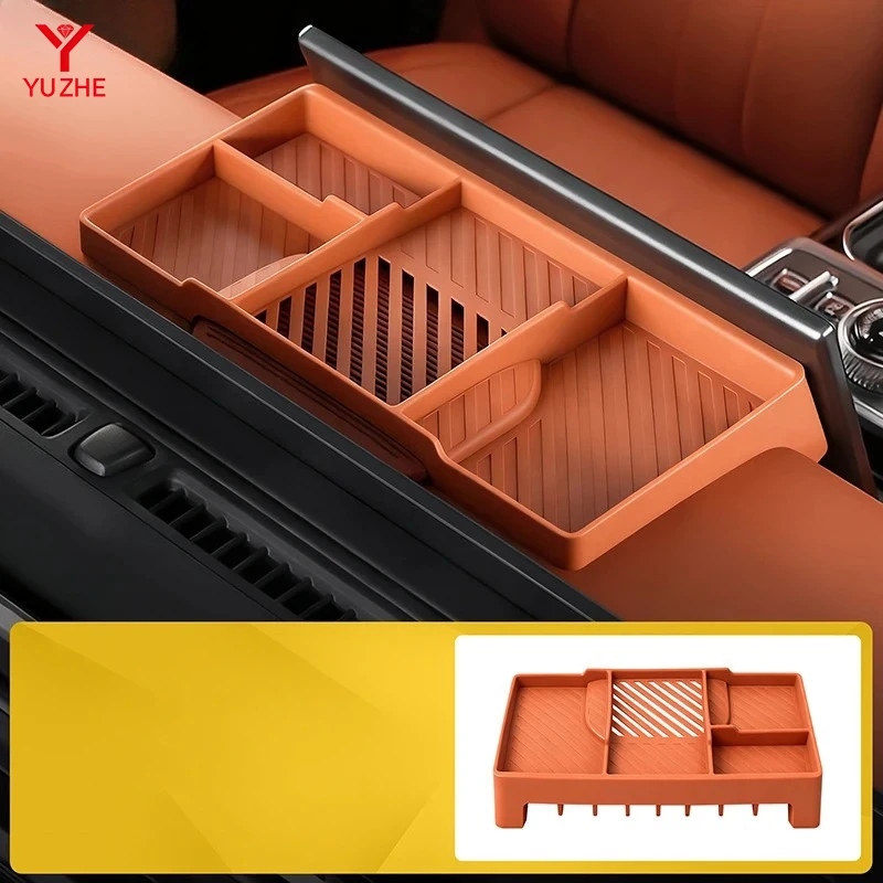 For Jetour G700 2025 2026 Car Styling Silicone Storage Box Behind The Screen Central Control Dashboard Storage Box Accessories