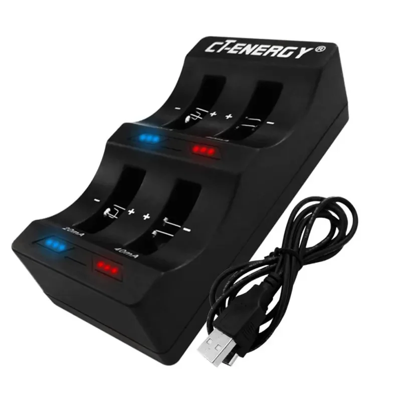 Inteligentny akumulator litowo-jonowy ogniwo monety przejściówka do ładowarki, inteligentna o jasnym świetle jakości akumulator litowo-jonowy ładowarka wyświetlacz konwerter USB — zdjęcie produktu 2