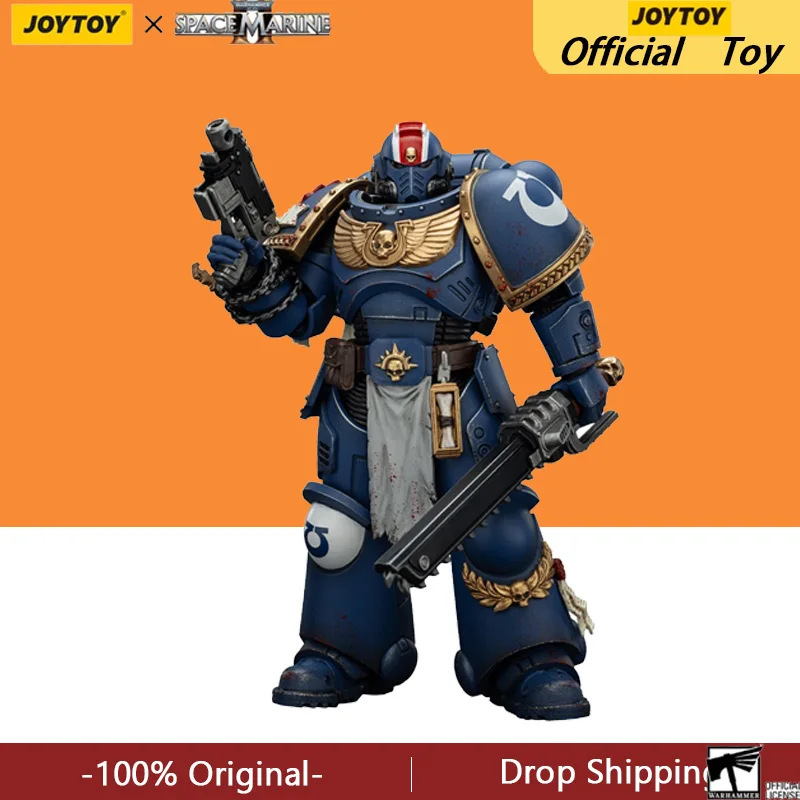 

JOYTOY Warhammer40K 1/18 Space Marines Action Figure Ultramarines Lieutenant Titus Collectors Edition figures Toys