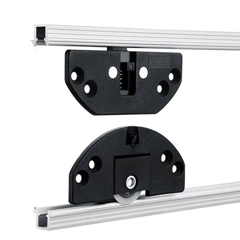 WCS-2Pair Kitchen Cabinet Sliding Door Track Wheels, Silent Rollers For Shower Door Wardrobe, Up/Down Track Pulleys Hardware