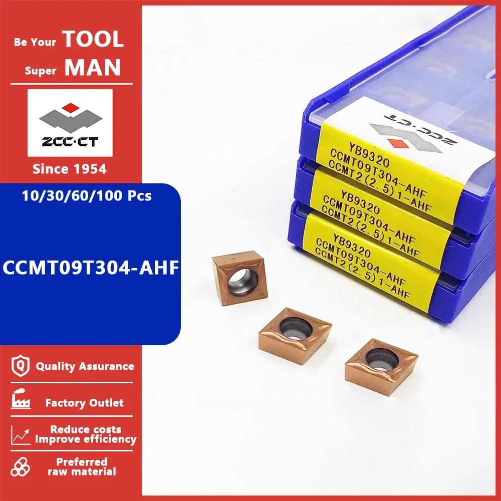 

ZCC оригинальные внешние токарные инструменты CCMT09T304-AHF, твердосплавная вставка, режущий инструмент для токарных станков CCMT 09T304 AHF