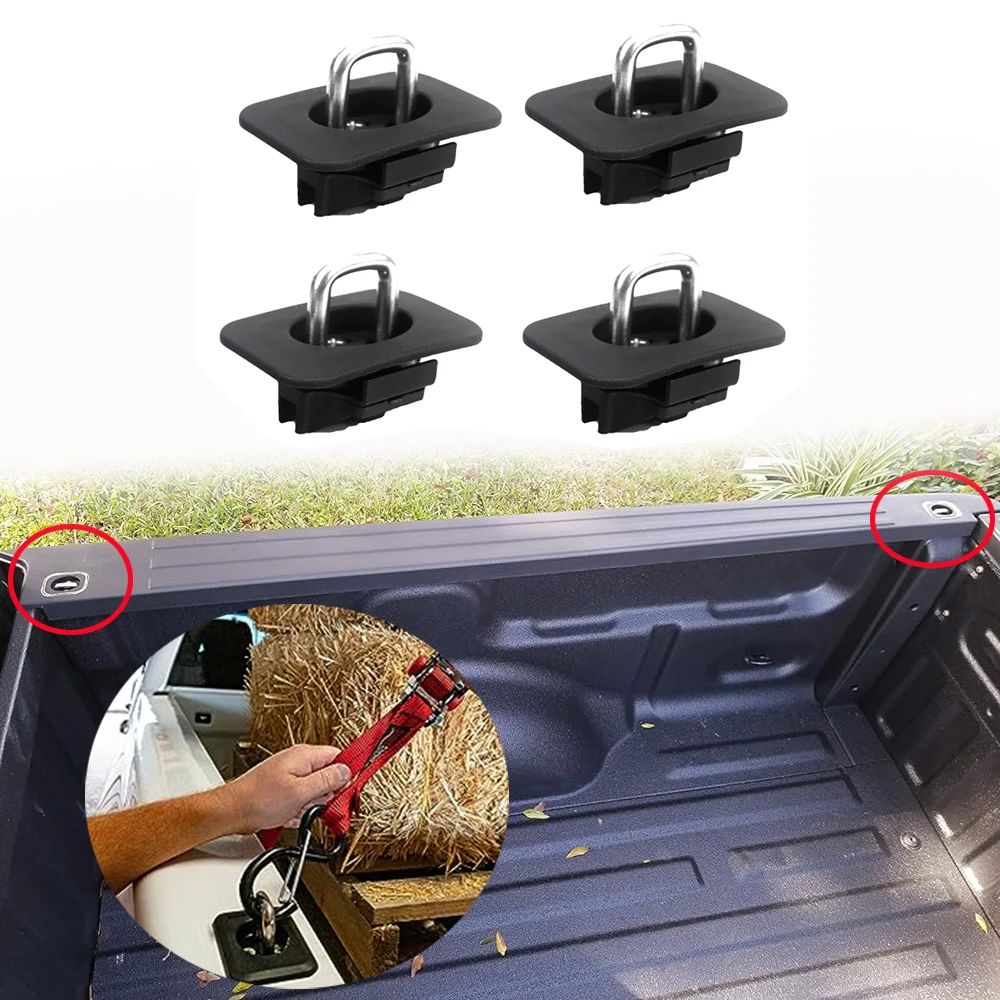 For Ford F150 2015-2024+ F250 F350 Super Duty 2017-2024+ Tie Down Anchors Pickup Truck Retractable Trunk Bed Side Wall Clip