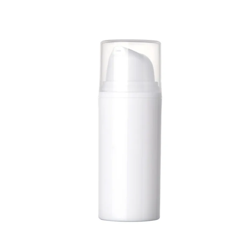 Wholesale 15ml 30ml 50ml Plastic Travel Bottles Cream Refillable Bottle White Airless Pump Emulsion Vacuum Lotion Bottle