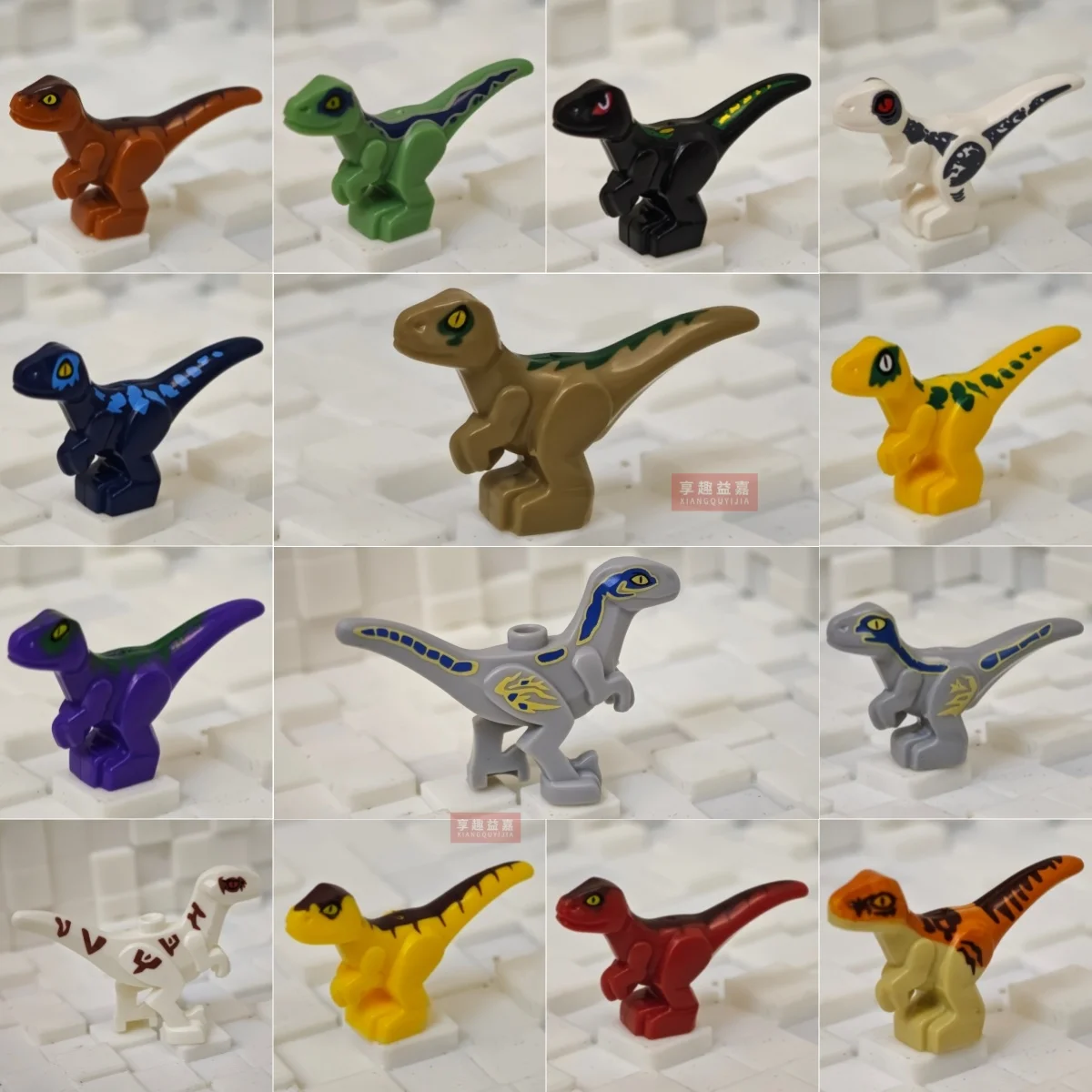 

Dinosaur World Chase Tyrannosaurus Rex Spinosaurus StegosaurusColor Baby Building Blocks Accessories Toys for children gifts